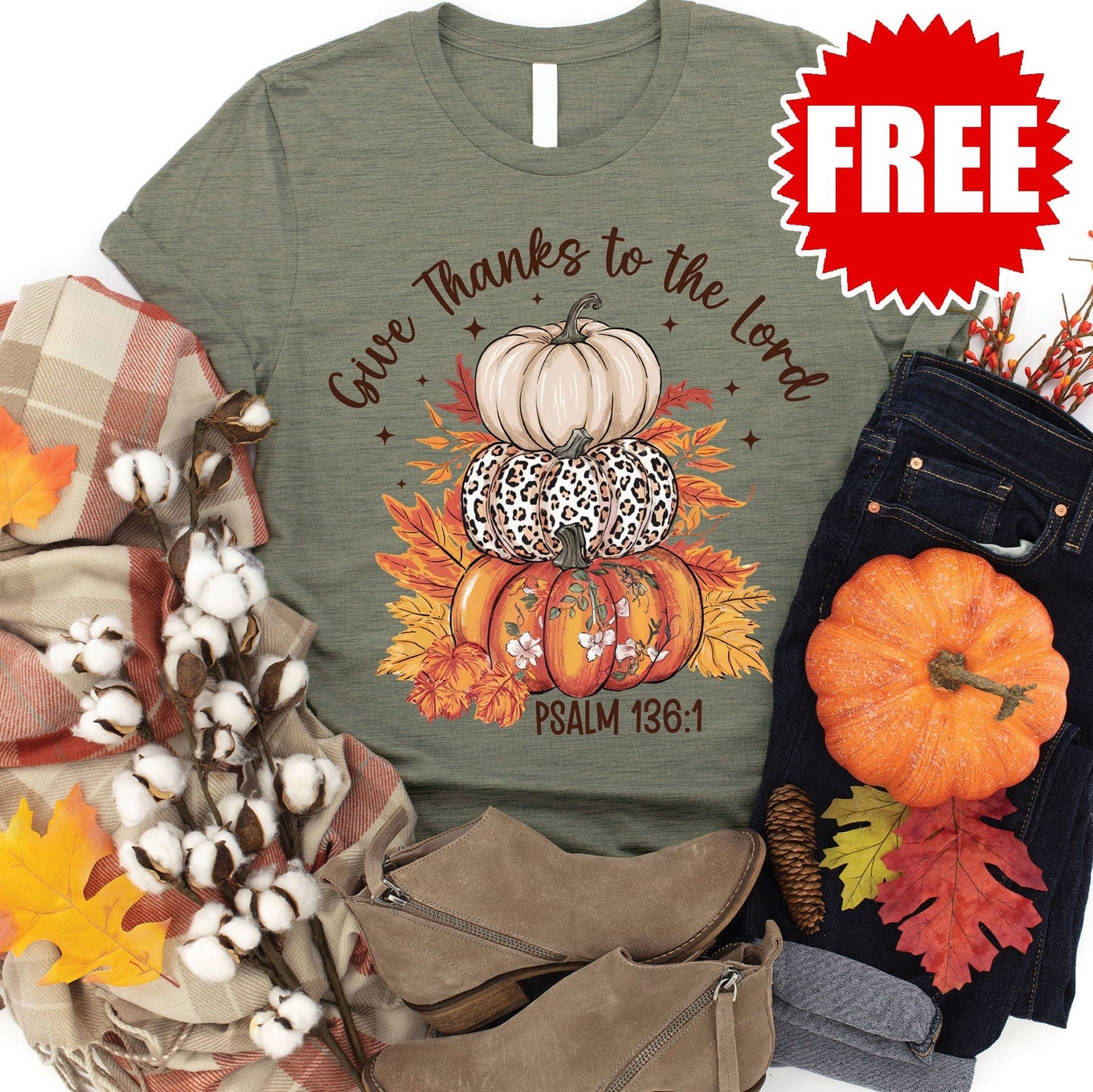 Give Thanks to the Lord Tee - 0
