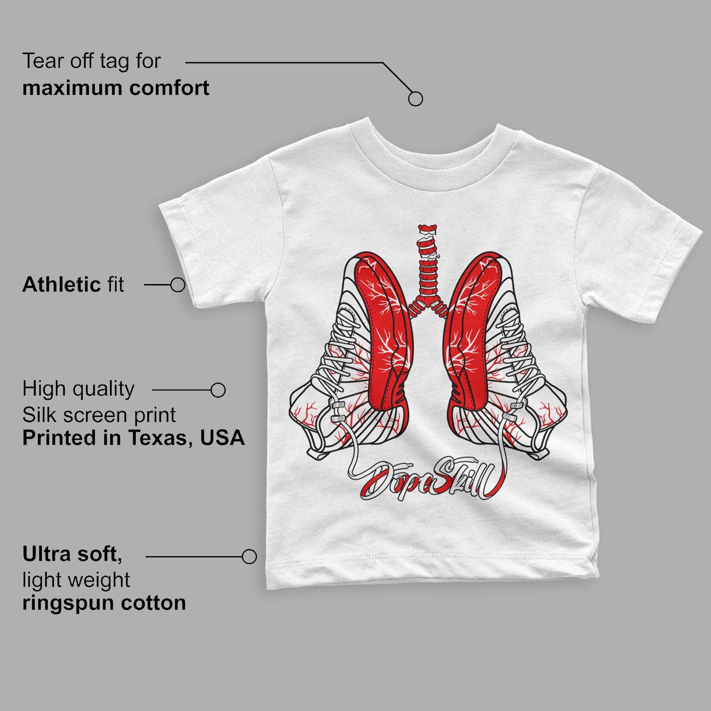 Cherry 12s DopeSkill Toddler Kids T-shirt Breathe Graphic