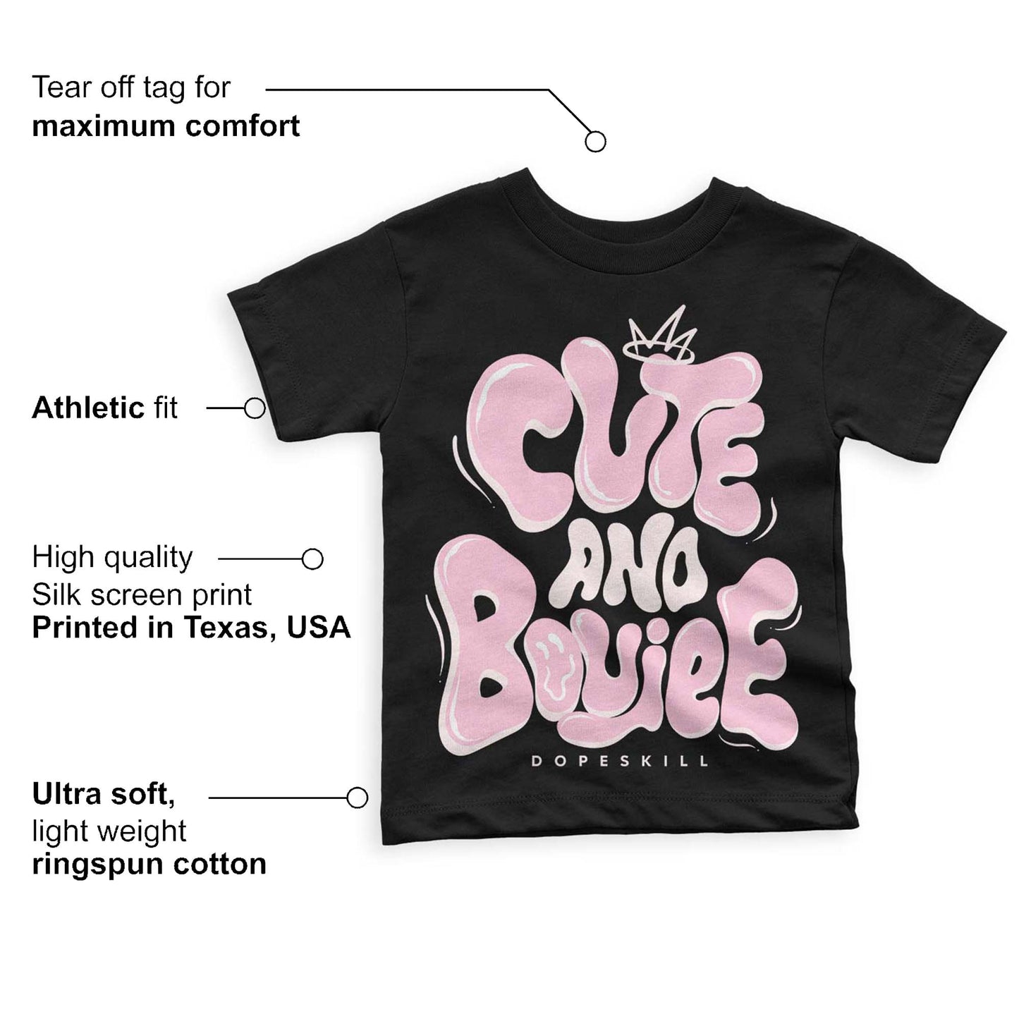 Dunk Low Pink Foam DopeSkill Toddler Kids T-shirt Cute and Boujee Graphic
