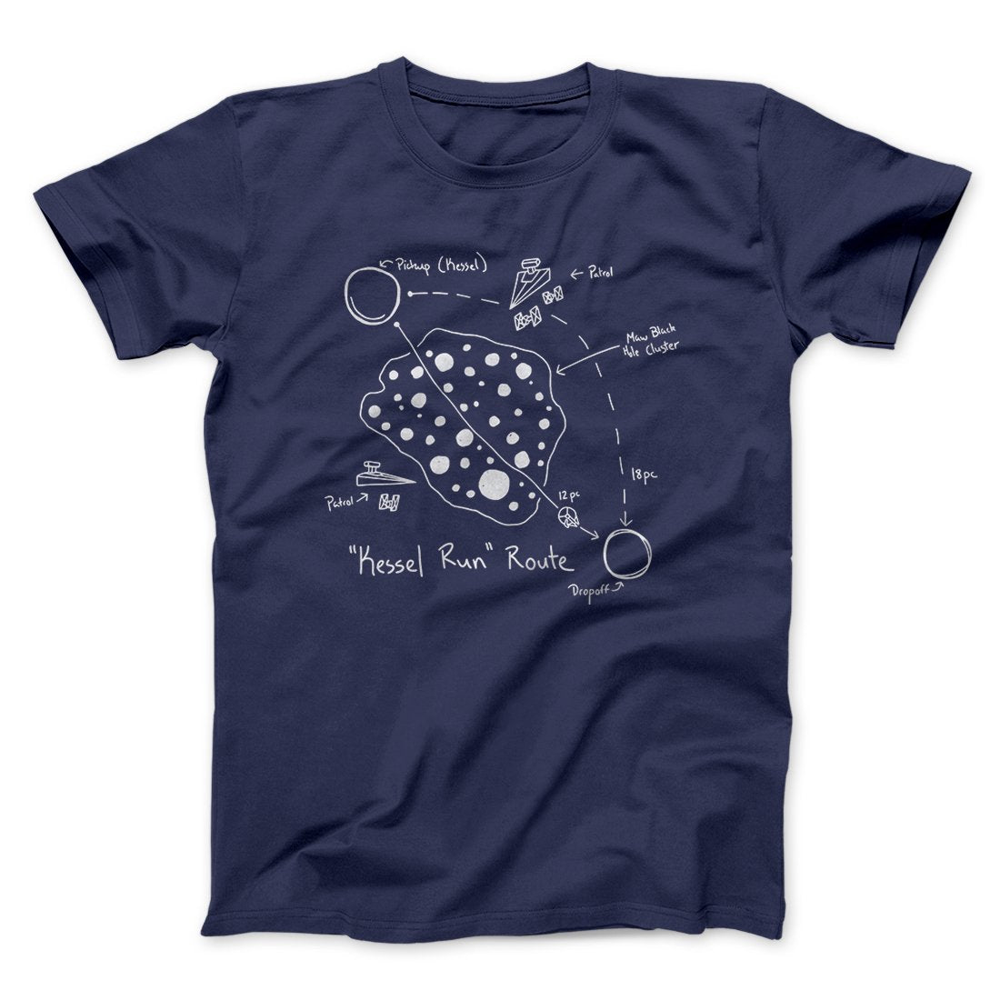Kessel Run Directions Funny Movie Men/Unisex T-Shirt