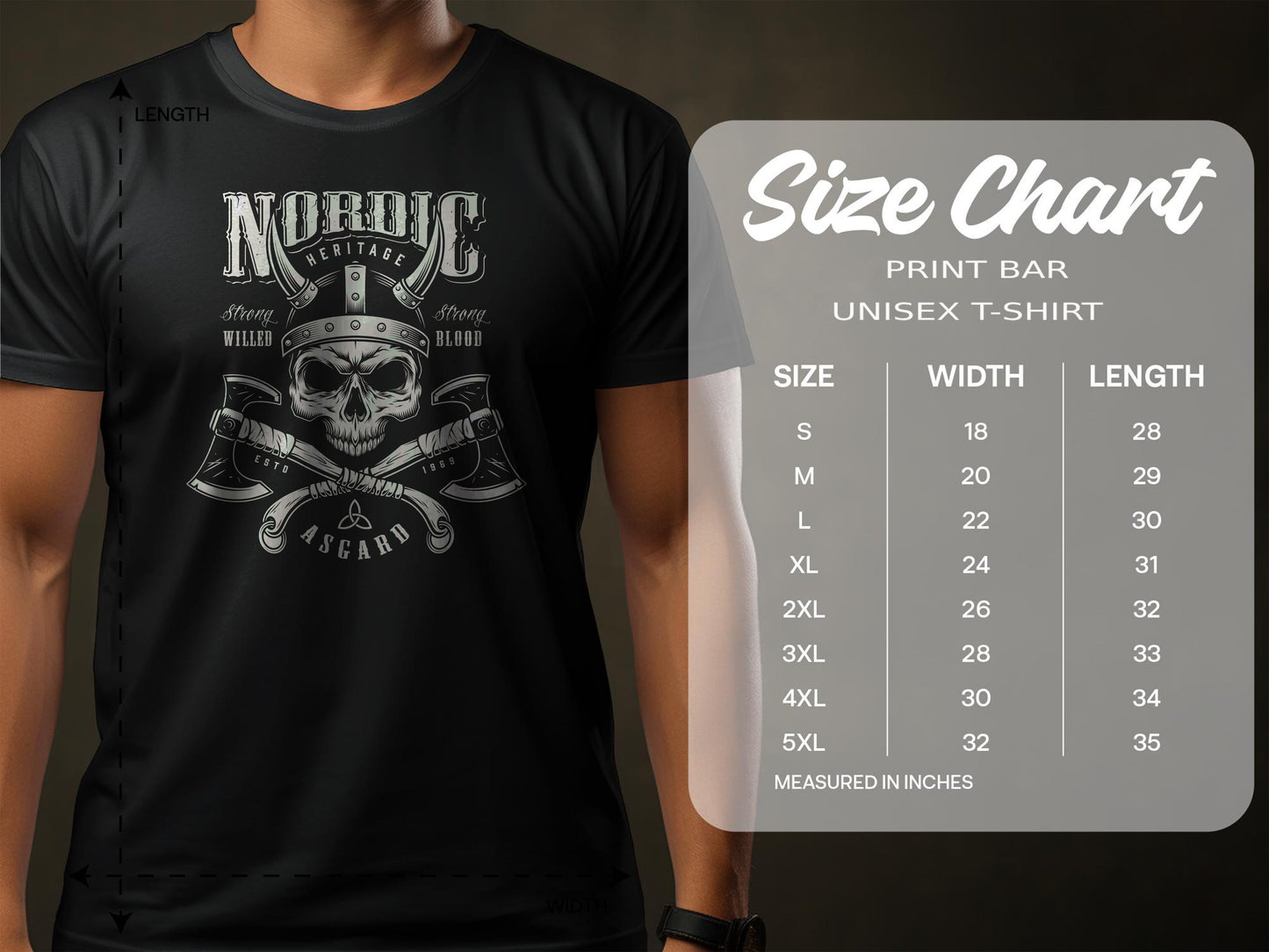 Nordic Heritage Asgard Viking Skull T-Shirt
