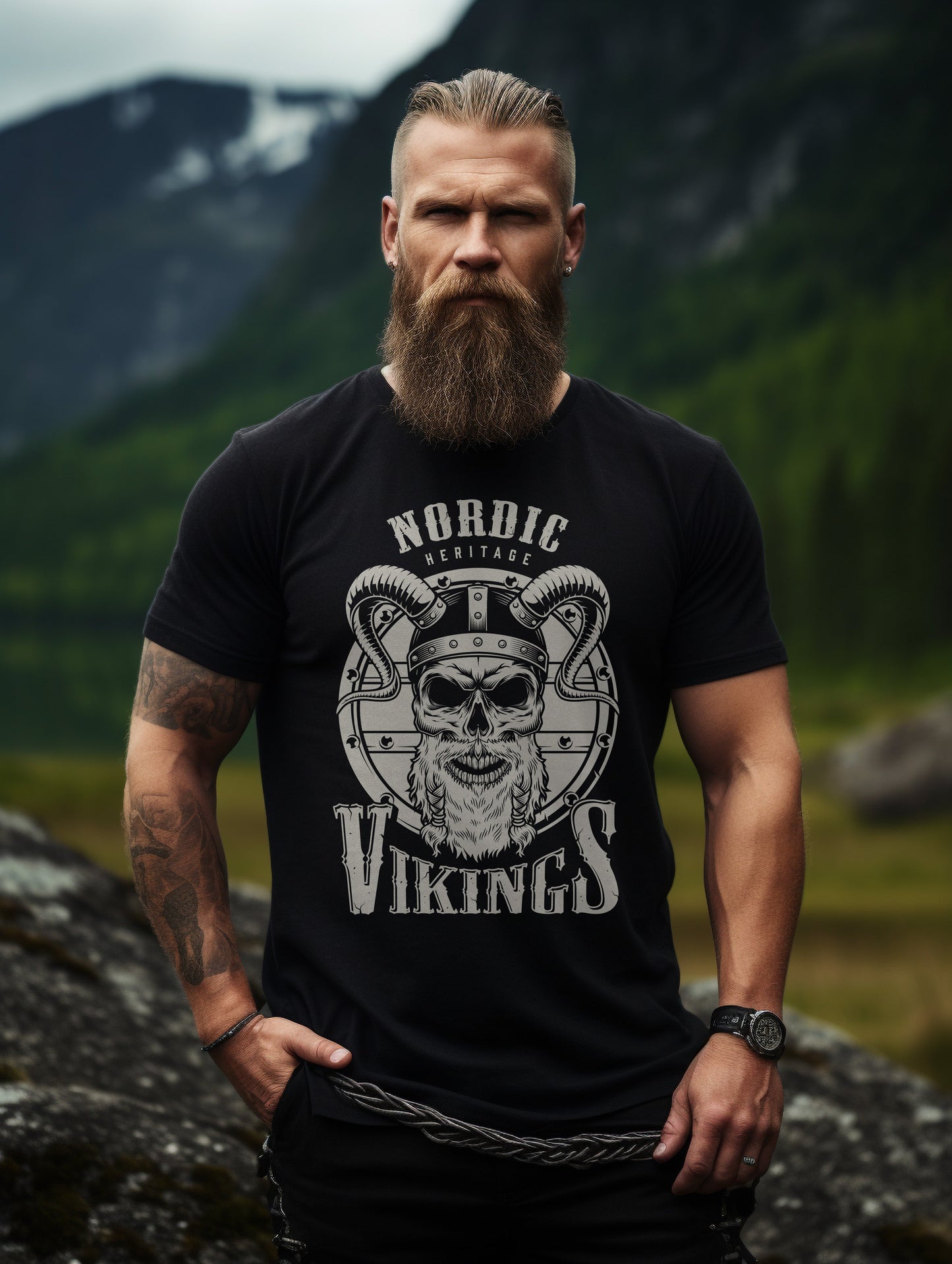 Nordic Shield & Viking T-Shirt