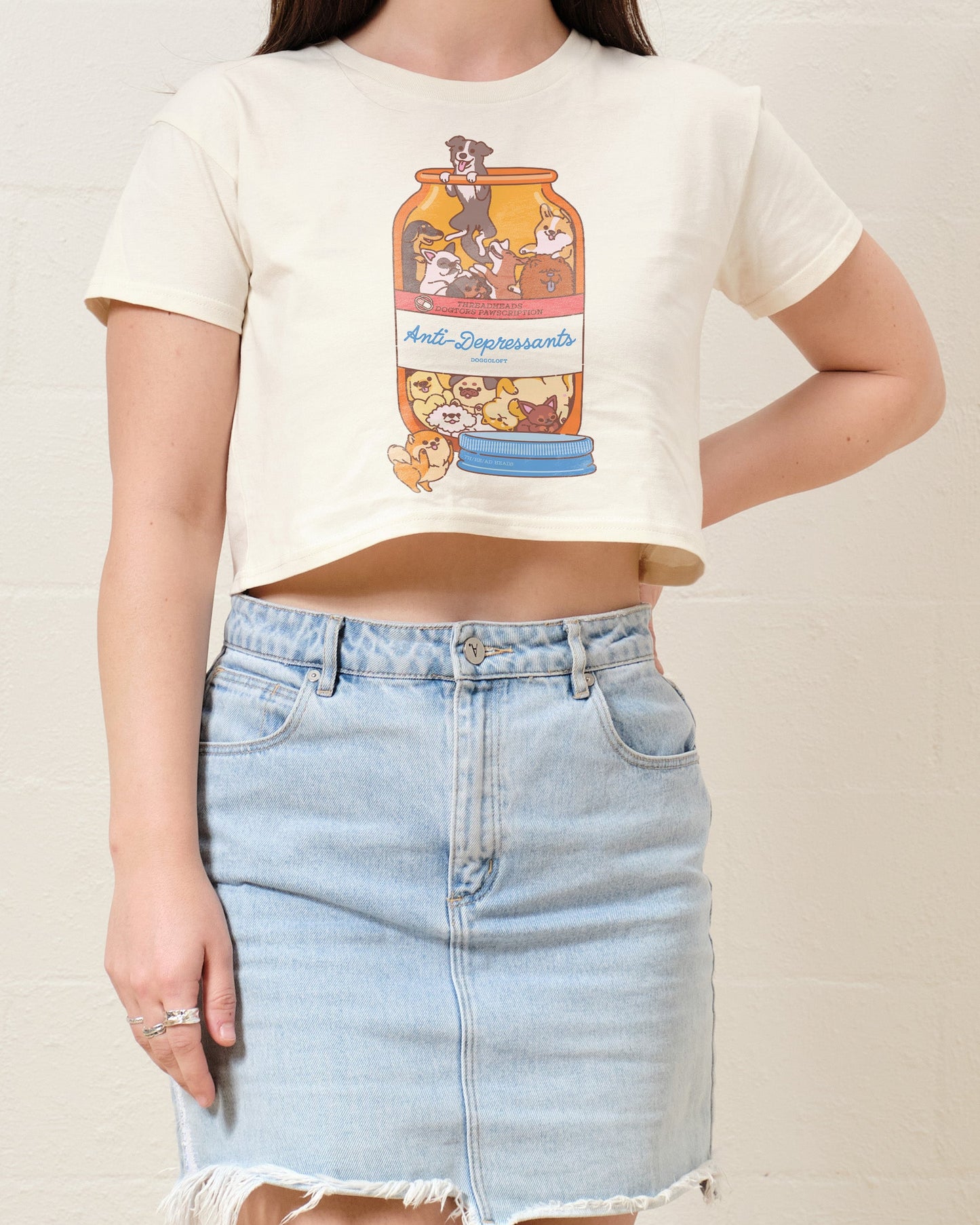 Anti-Depressants Dog Edition Crop Tee