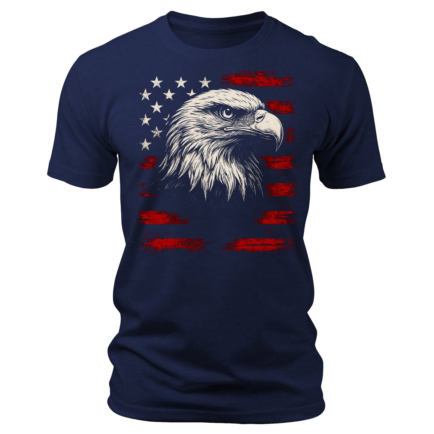Eagle American Flag Shirt 4th of July Patriotic Men's USA Short Sleeve Graphic Tees