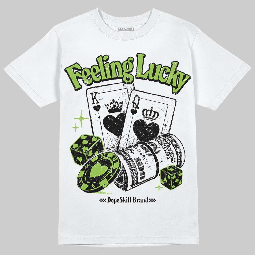 Neon Green Collection DopeSkill T-Shirt Feeling Lucky Graphic