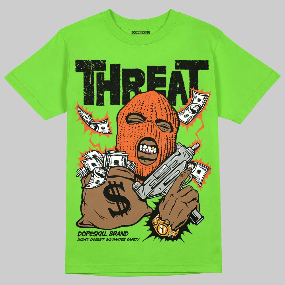 Neon Green Collection DopeSkill T-Shirt Under Threat Graphic