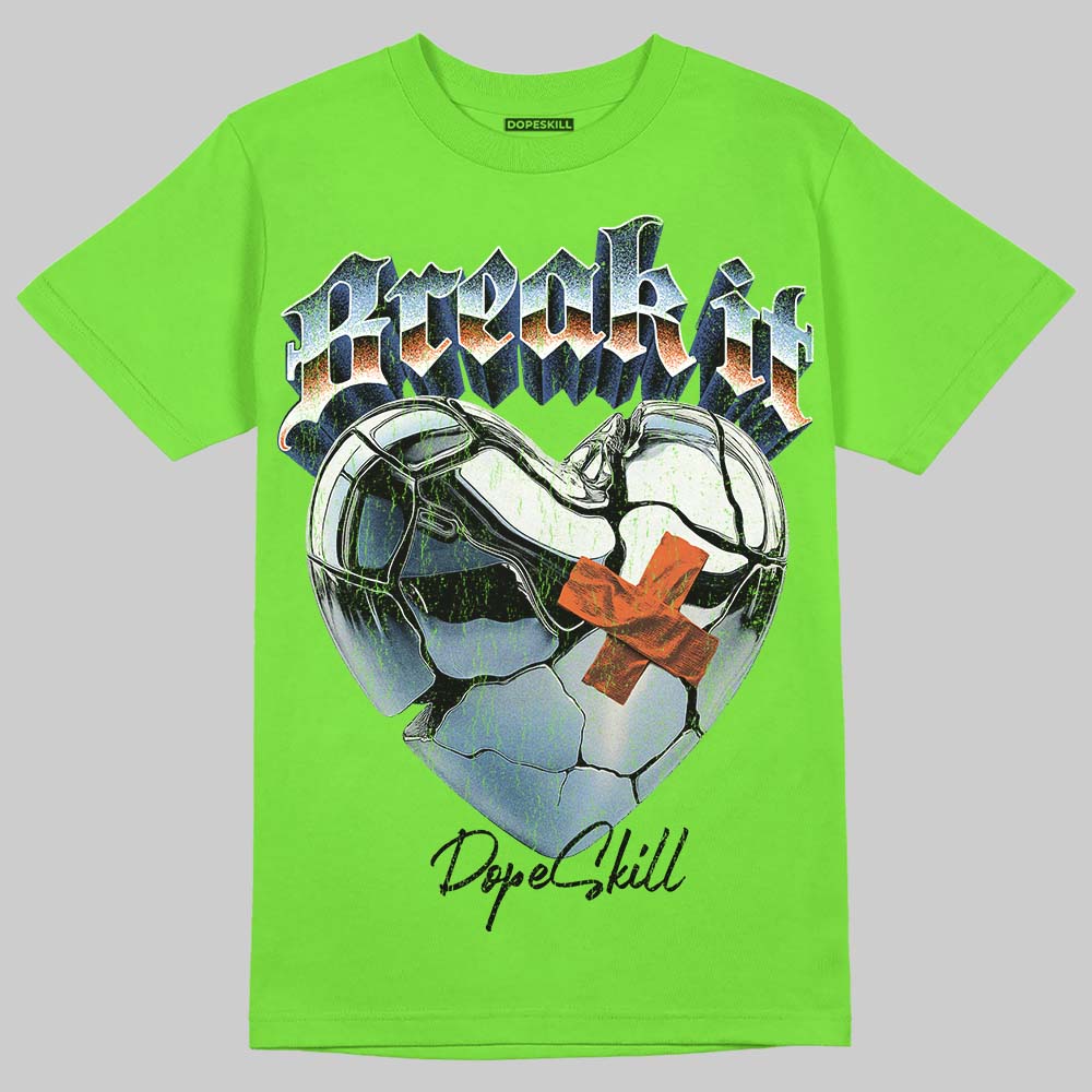 Neon Green Collection DopeSkill T-Shirt Break It Graphic