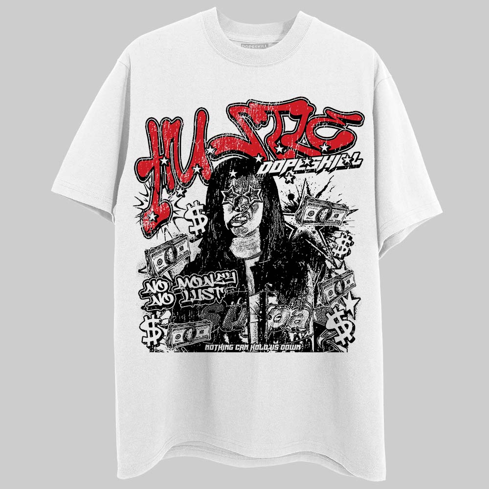 Black and White Collection DopeSkill T-Shirt No Money No Lust Graphic