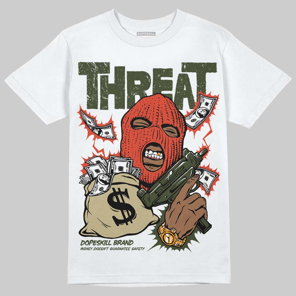Olive Collection DopeSkill T-Shirt Under Threat Graphic