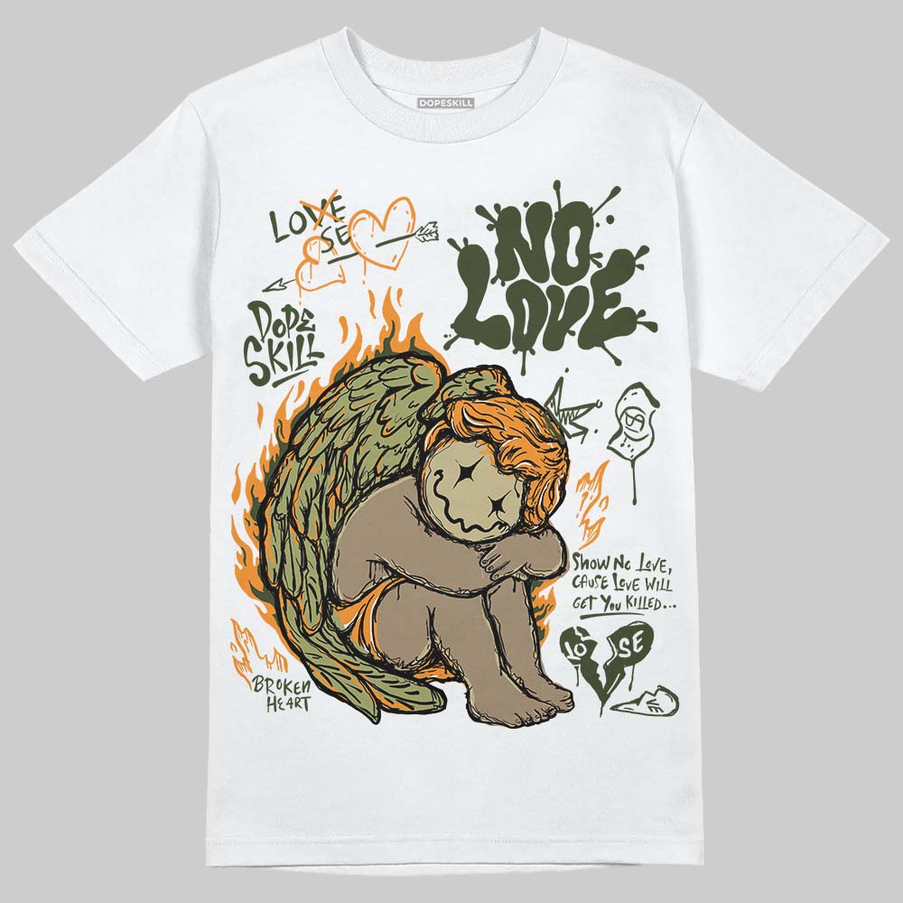Olive Collection DopeSkill T-Shirt No Love Graphic