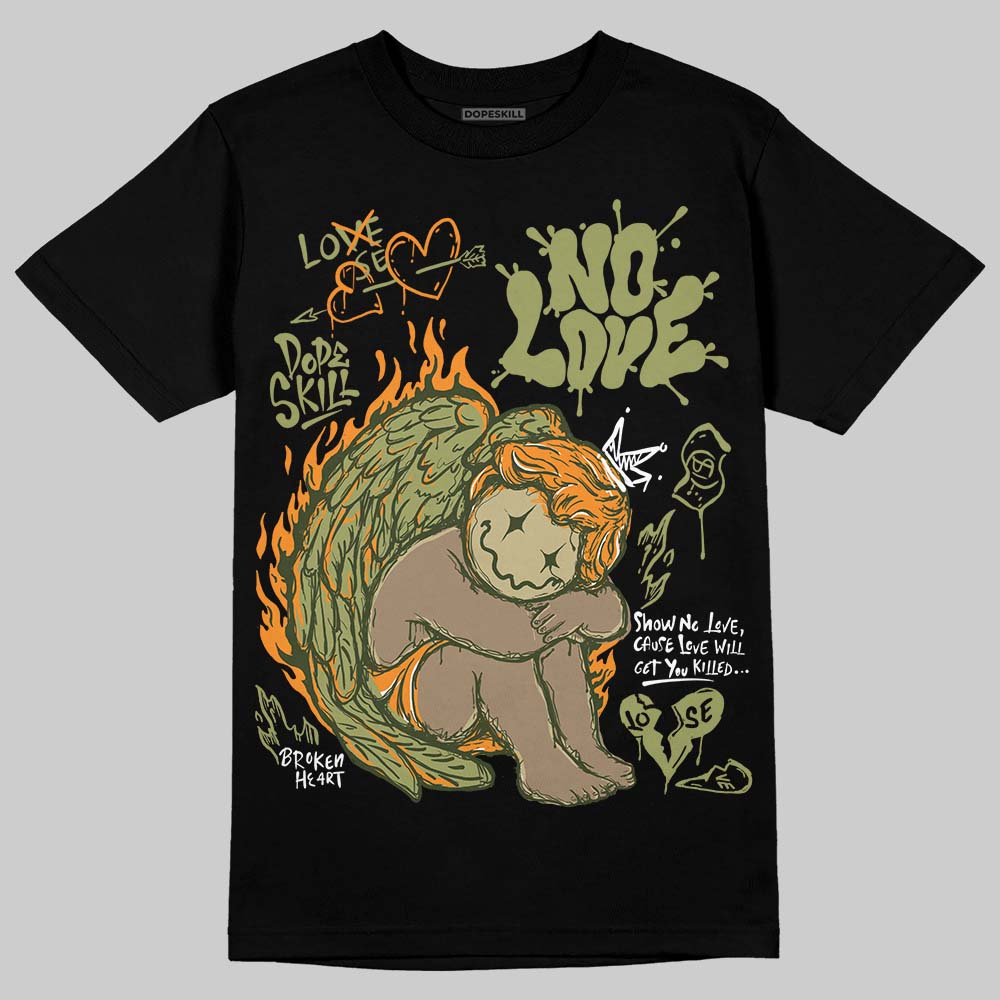 Olive Collection DopeSkill T-Shirt No Love Graphic