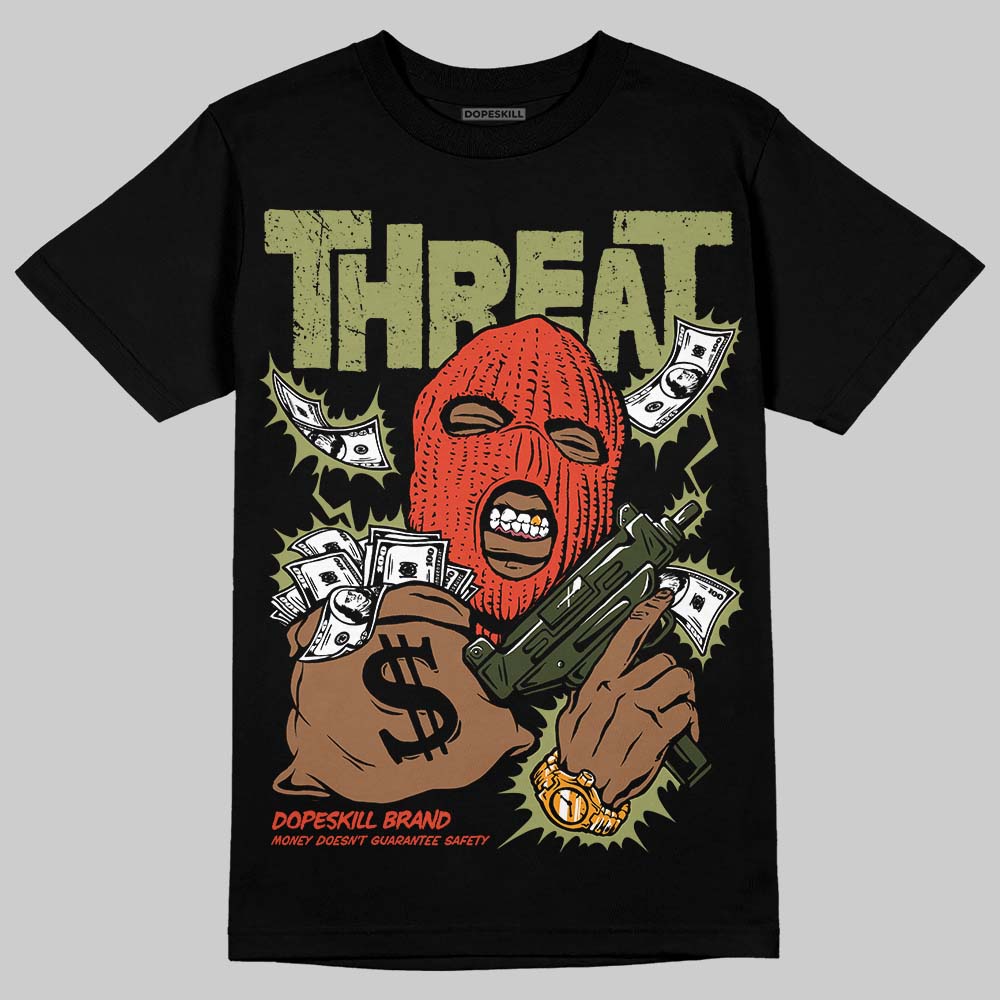 Olive Collection DopeSkill T-Shirt Under Threat Graphic