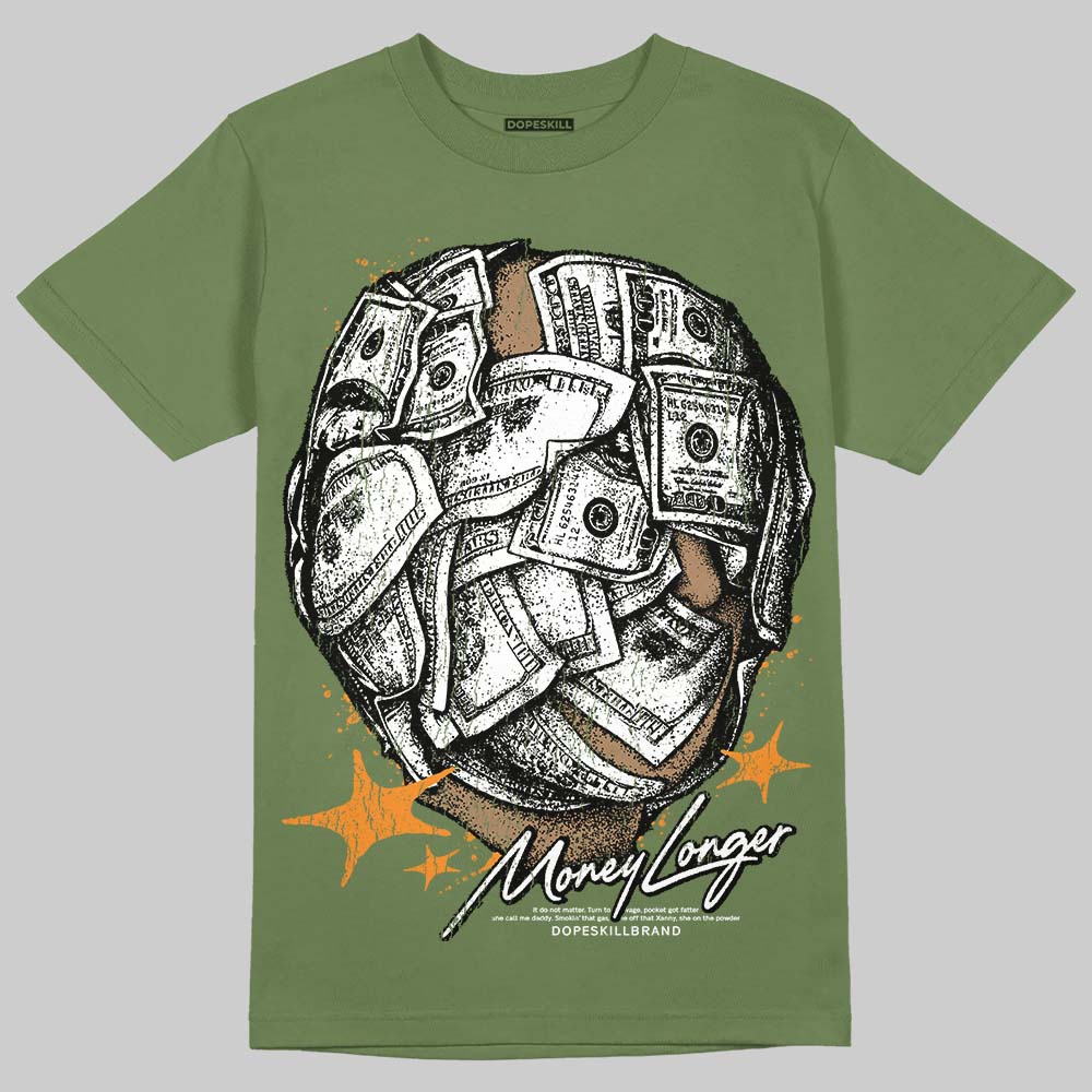 Olive Collection DopeSkill T-Shirt Money Longer Graphic