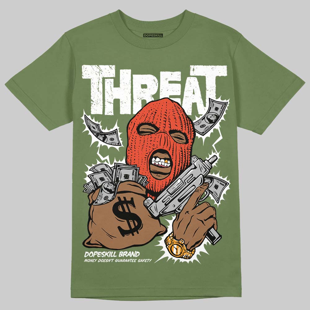 Olive Collection DopeSkill T-Shirt Under Threat Graphic