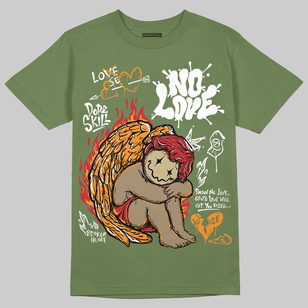 Olive Collection DopeSkill T-Shirt No Love Graphic