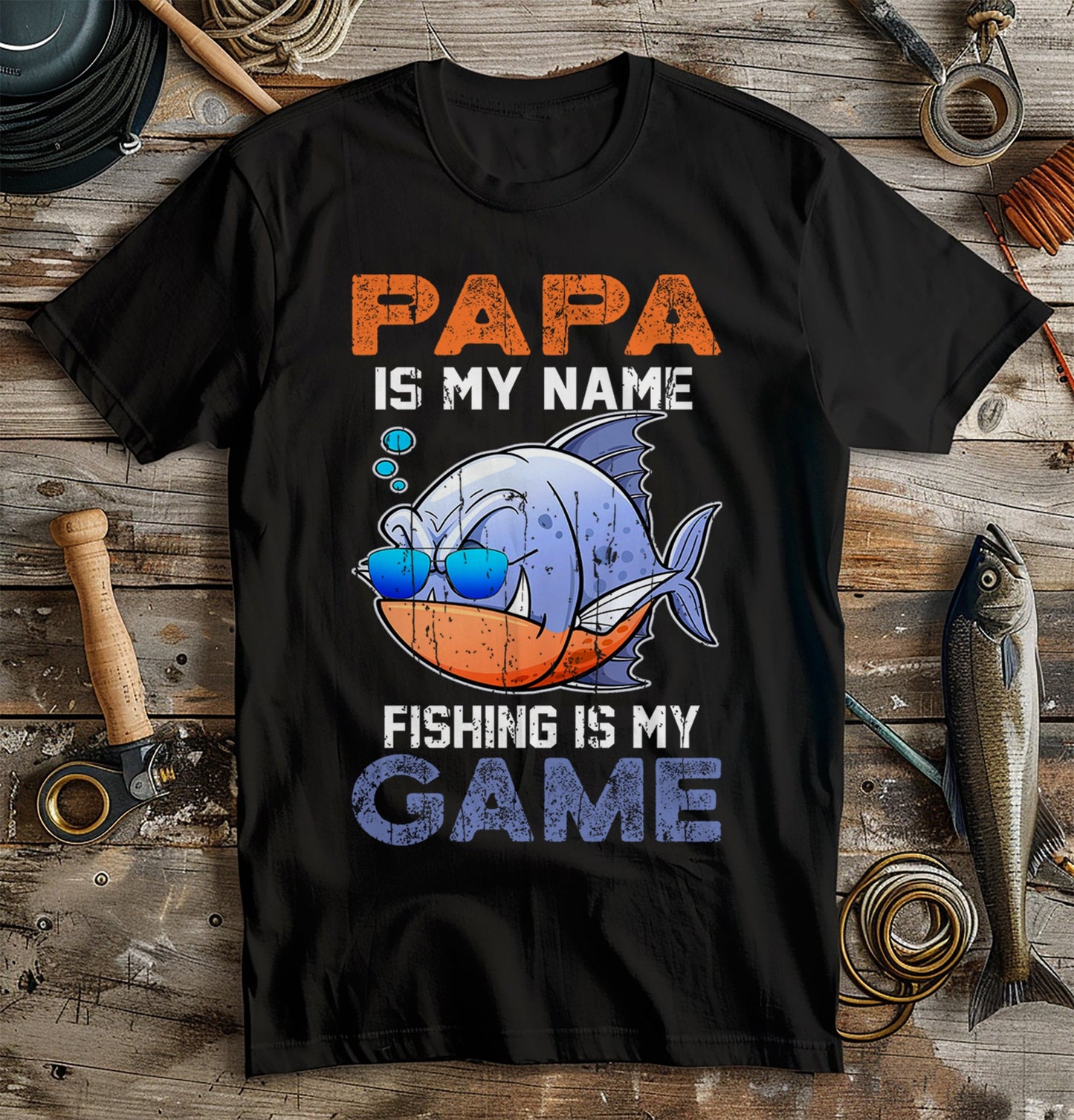 Papa Fish Game Piranah TShirt