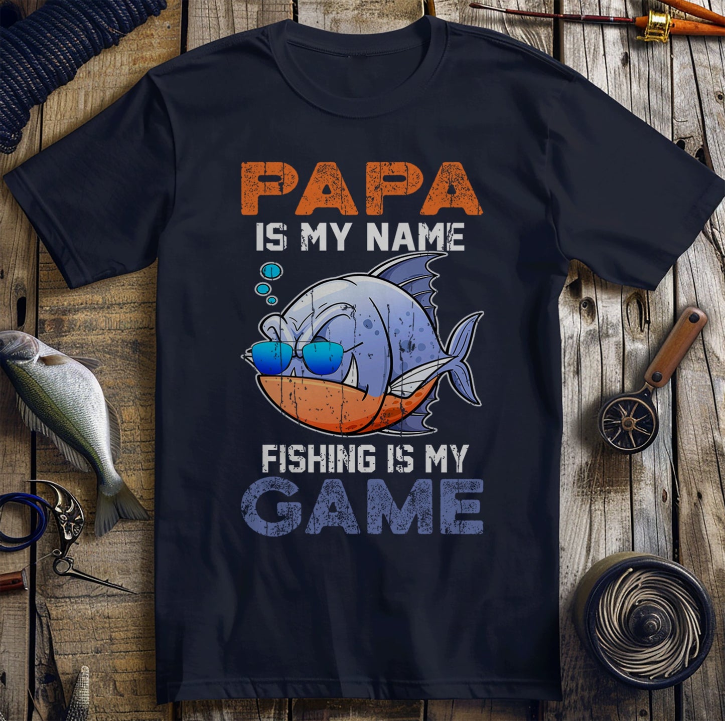 Papa Fish Game Piranah TShirt