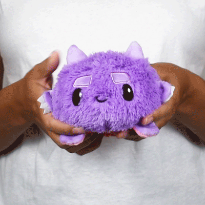 TeeTurtle Reversible Fuzzy Monster Plushie