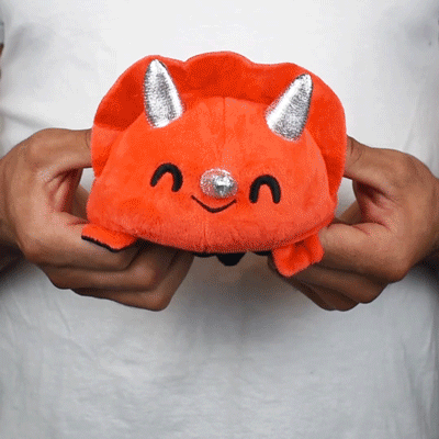 TeeTurtle Reversible Triceratops Plushie (Skeleton)