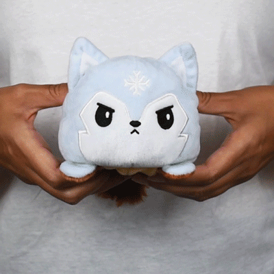TeeTurtle Reversible Wolf Plushie (Fall + Winter)