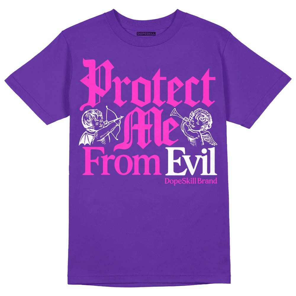 PURPLE Collection DopeSkill Purple T-shirt Protect Me From Evil Graphic