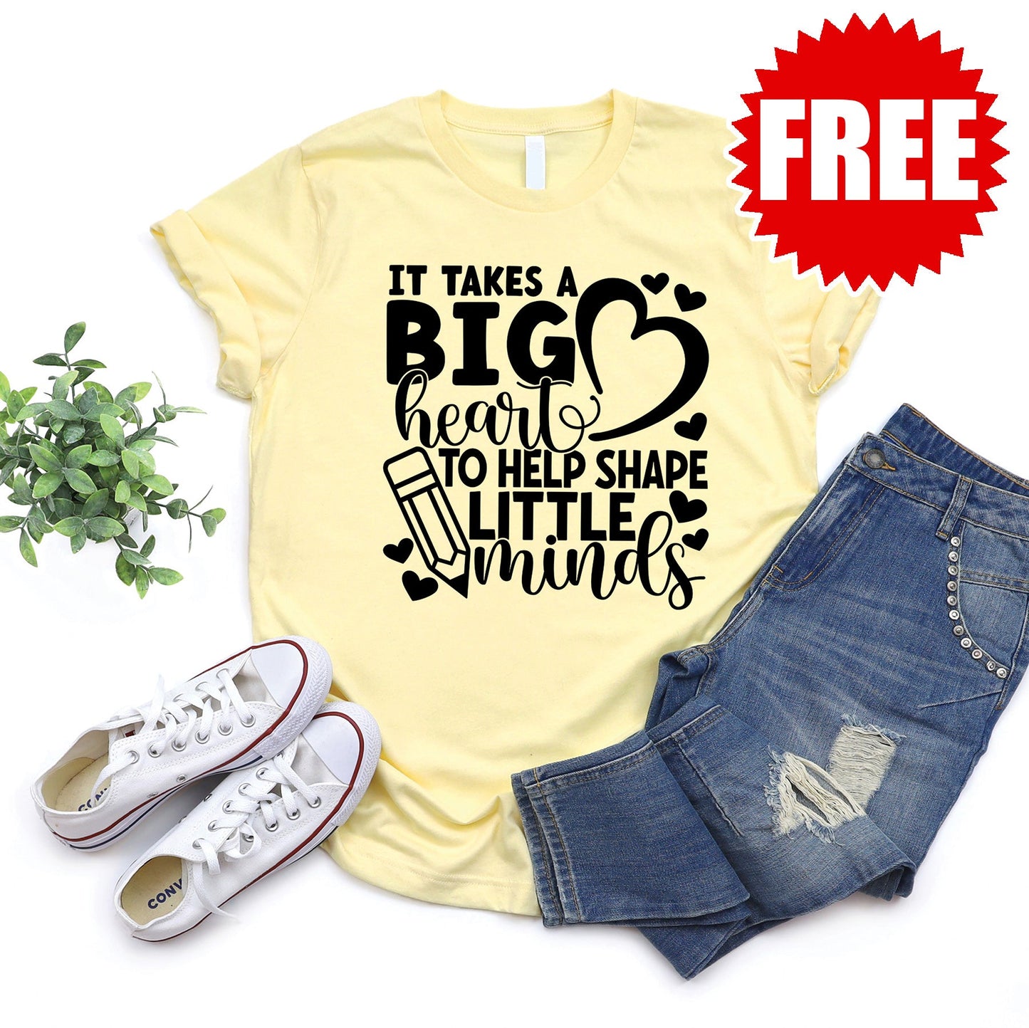 Little Minds Tee - Heather Pale Yellow - 0