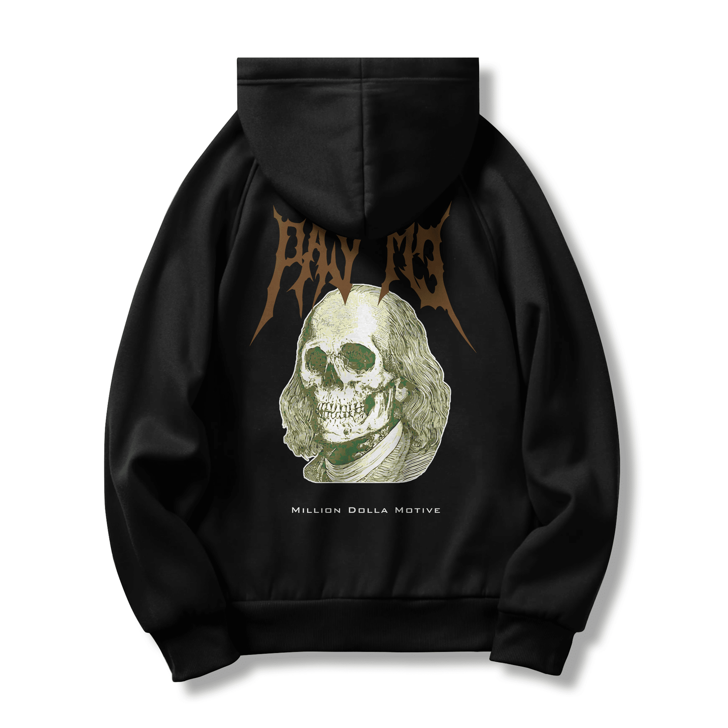 Pay Me Benjamin Skull - Black Hoodie Sweatshirt