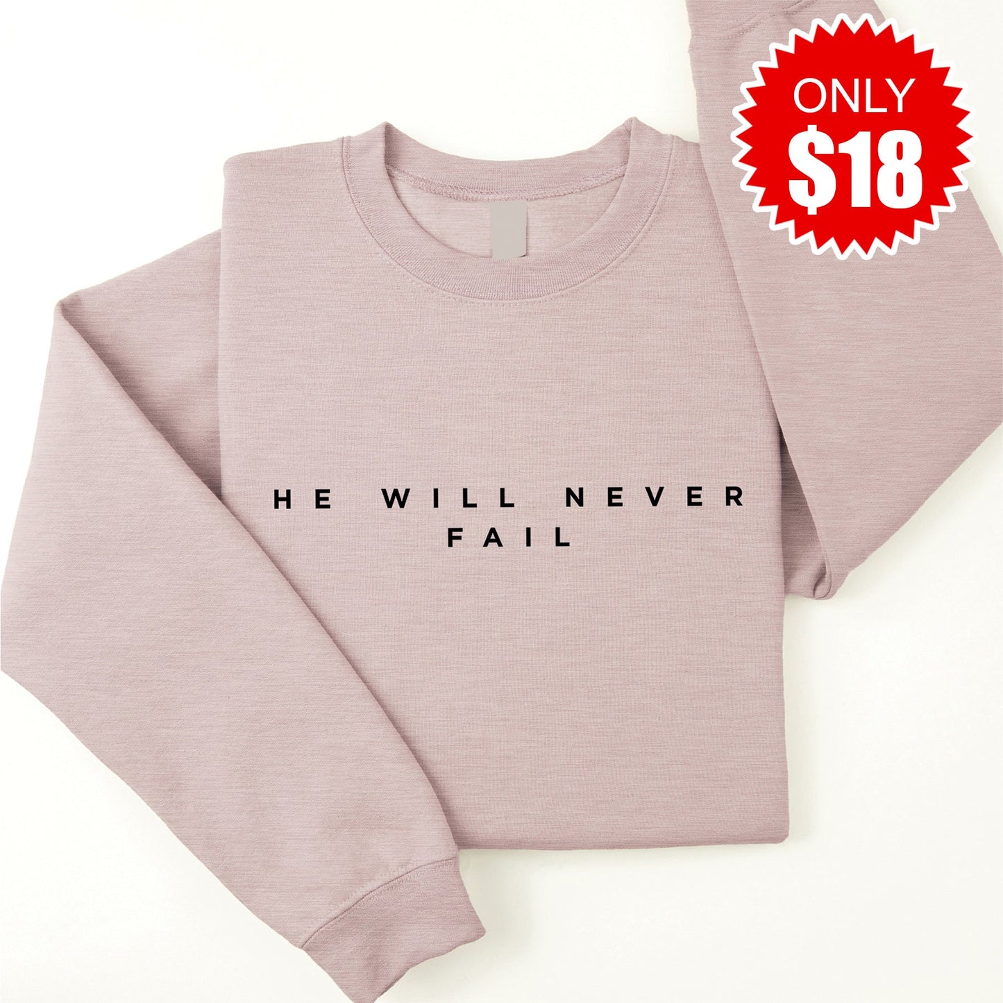 Never Fail Sweatshirt - Heather Pink Gravel - 18