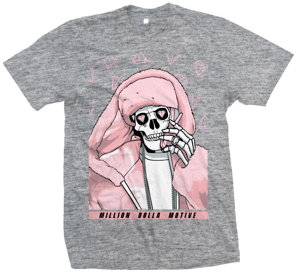 Pink Fur - Heather Grey T-Shirt