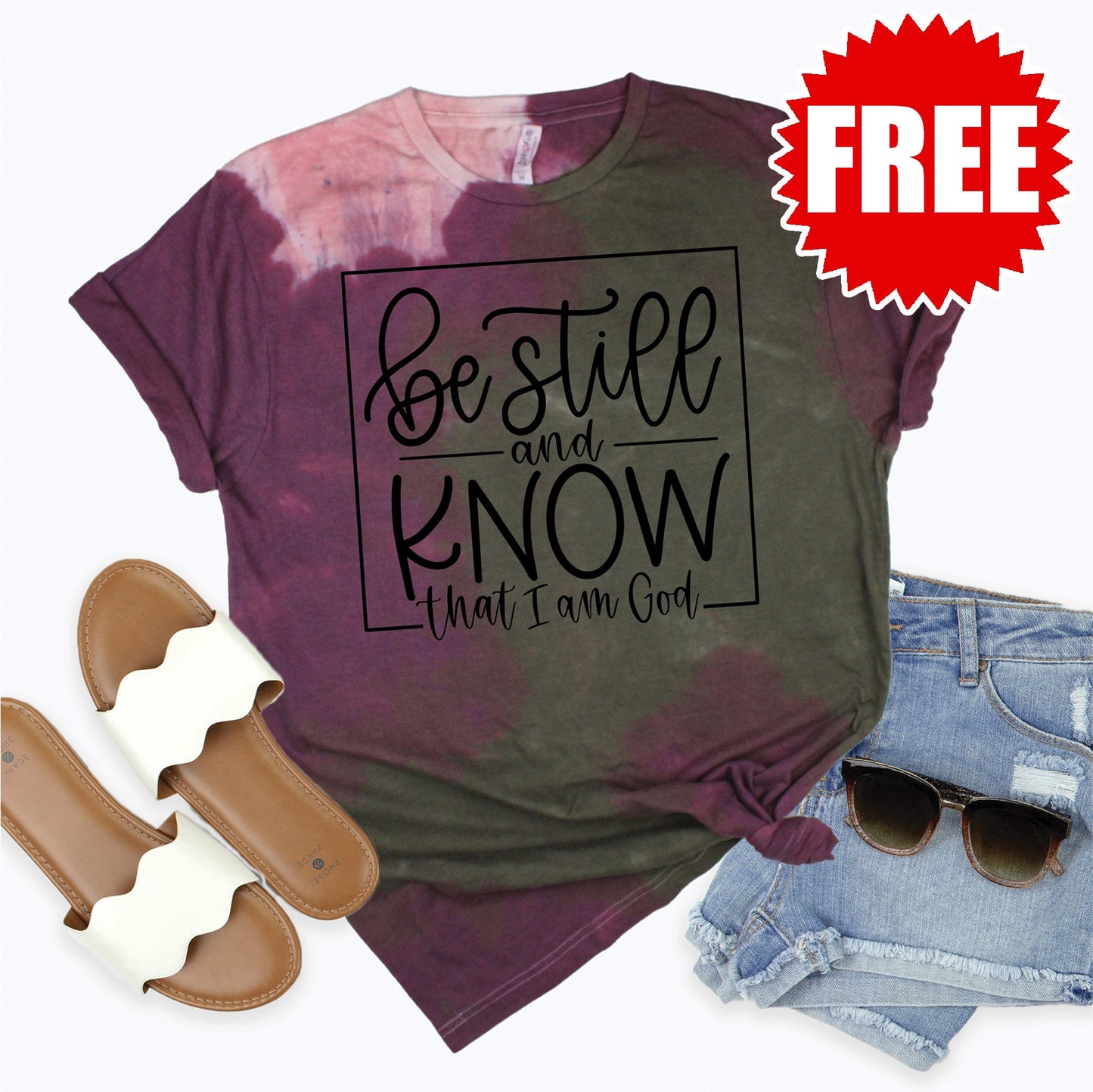 Be Still And Know Tee - Plum Haze - 0