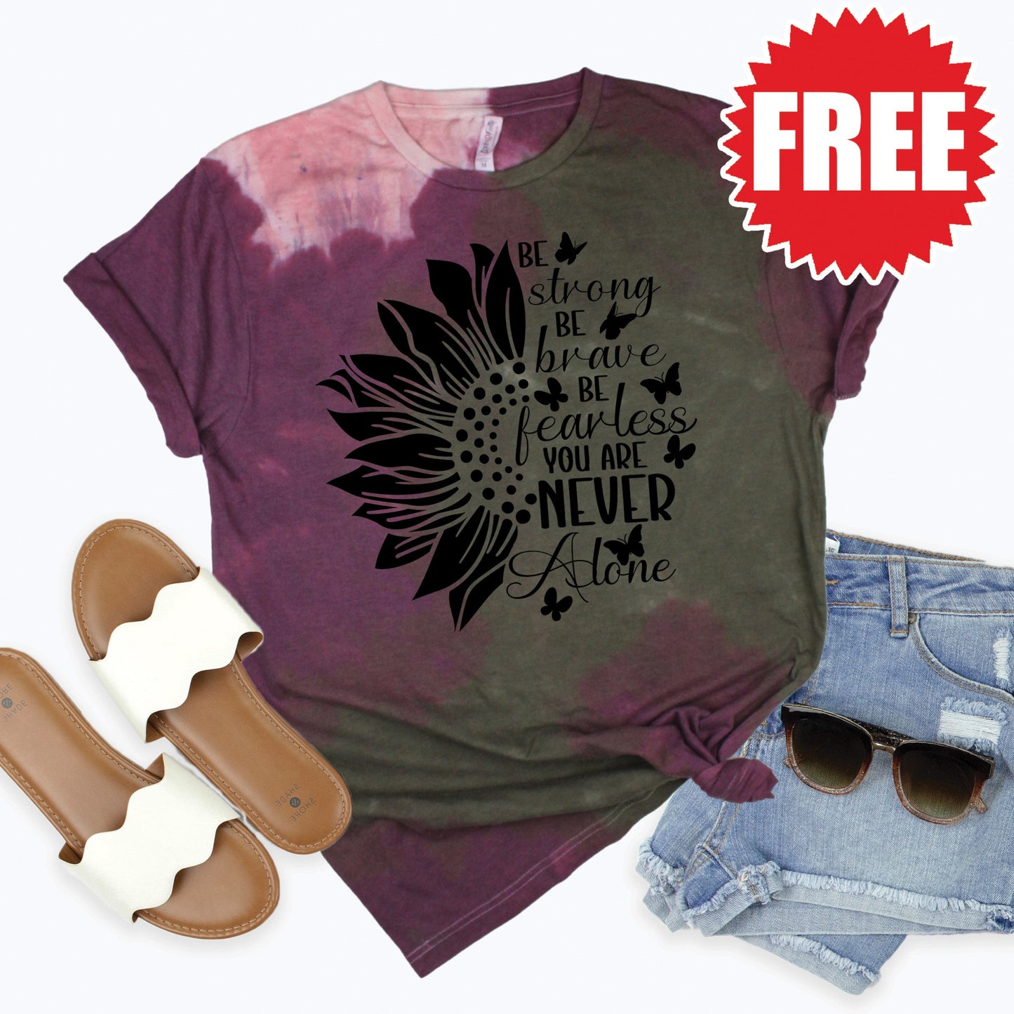 Be Strong Tee - Plum Haze - 0