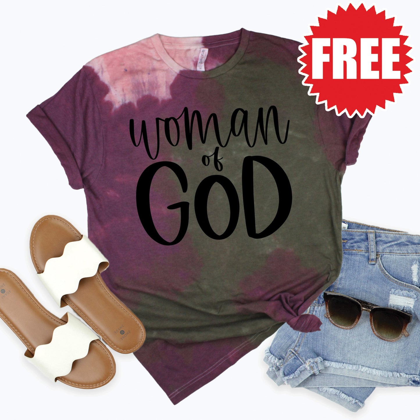 Woman Of God Tee - Plum Haze - 0