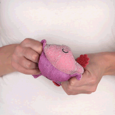TeeTurtle Reversible Axolotl Plushie (Purple Sparkle + Pink Sparkle)