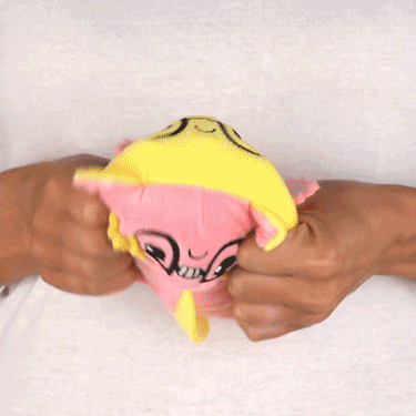 TeeTurtle Reversible Axolotl Plushie (Glasses)