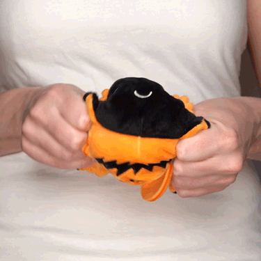 TeeTurtle Reversible Axolotl Plushie (Jack-o-Lantern)