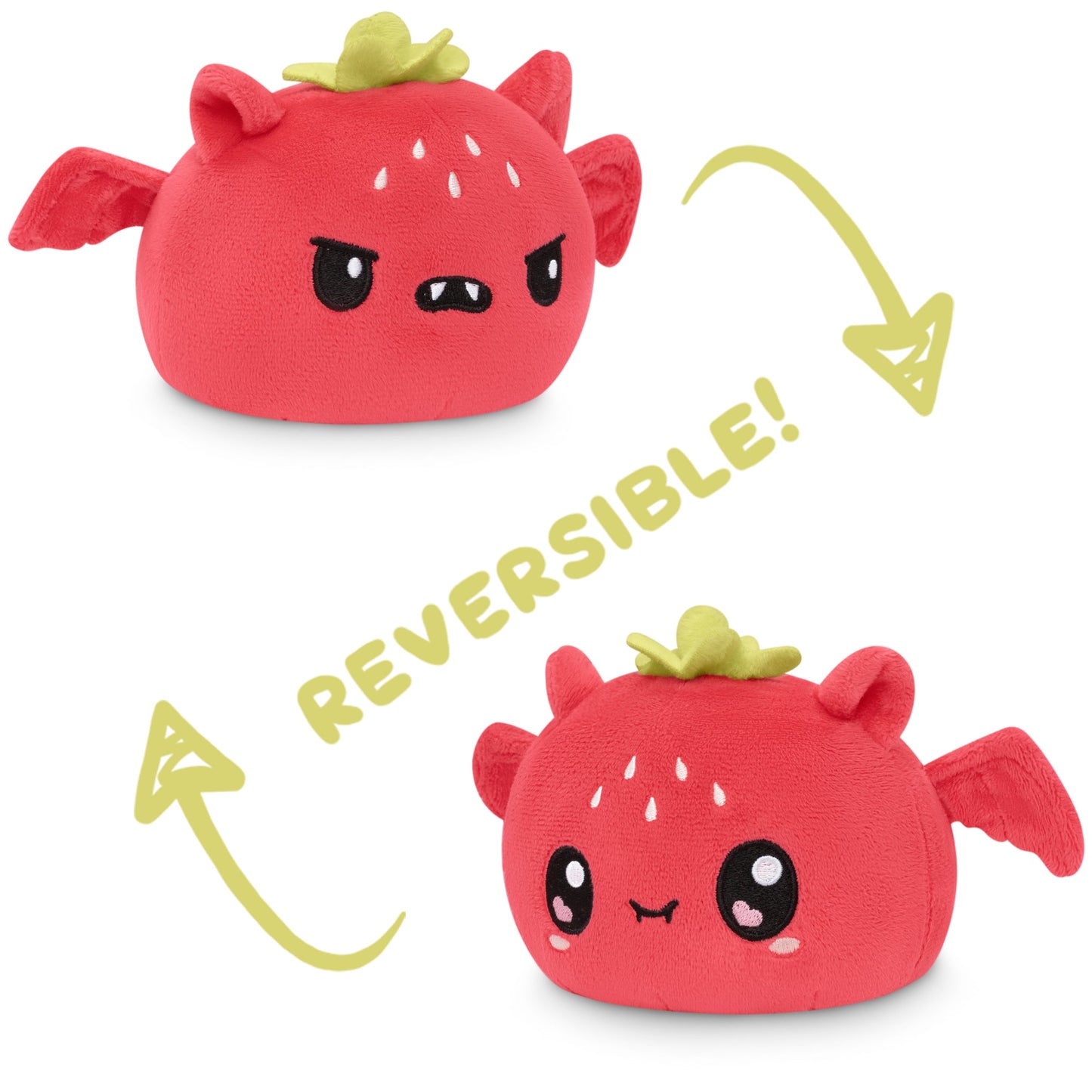 TeeTurtle Reversible Bat Plushie (Strawberry)