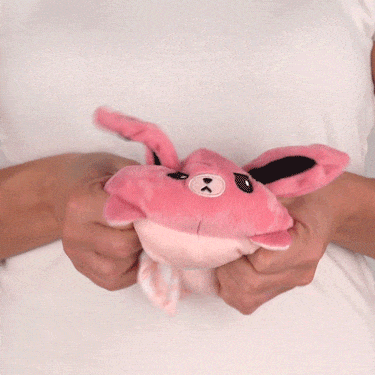 TeeTurtle Reversible Bunny Plushie (Floral Ears)