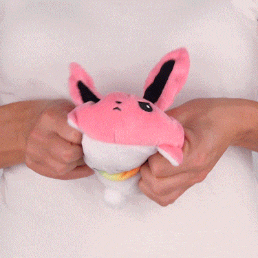 TeeTurtle Reversible Bunny Plushie (Rainbow Ears)