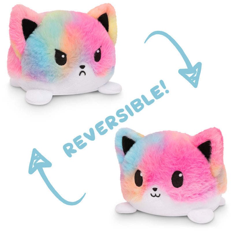 TeeTurtle Reversible Fox Plushie (Fuzzy Tie-Dye)