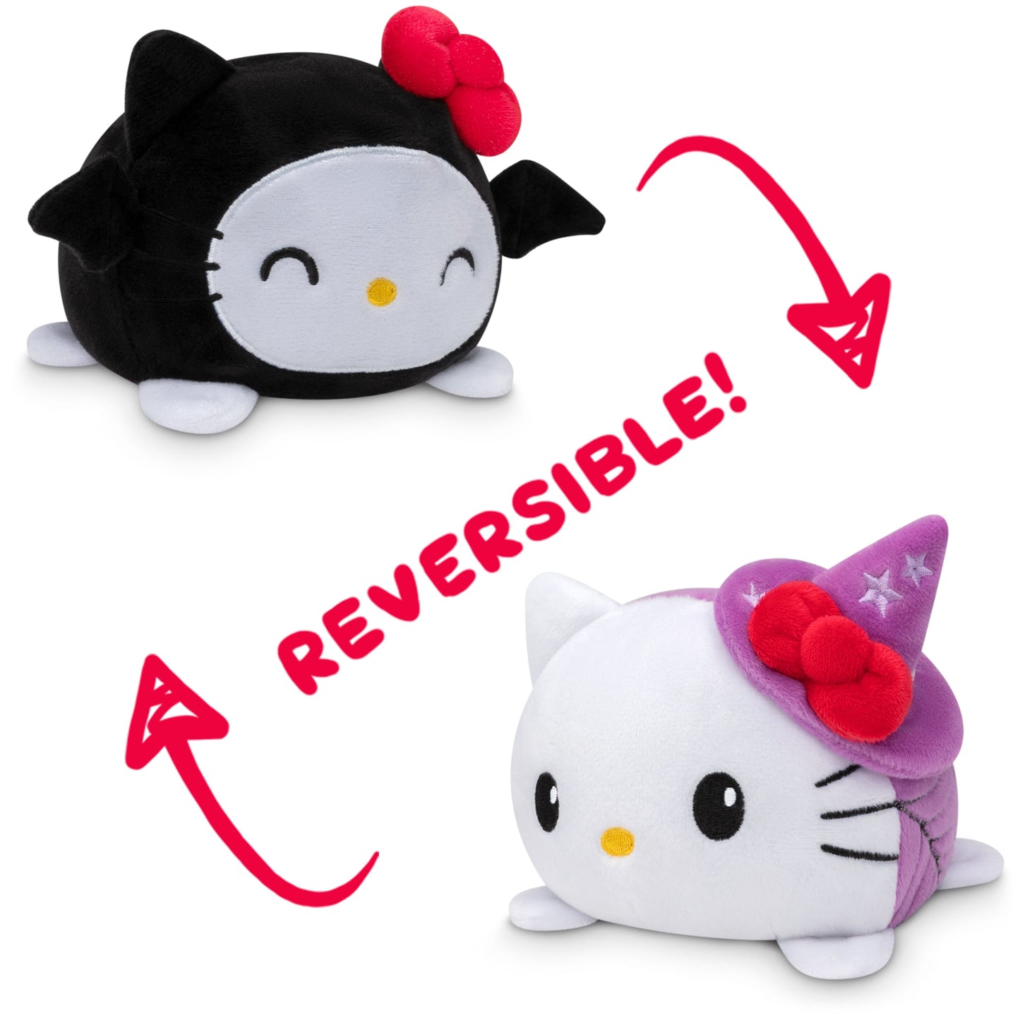 TeeTurtle Reversible Hello Kitty Plushie (Bat + Witch)