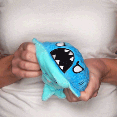 TeeTurtle Reversible Shark & Narwhal Plushie (Blue + Aqua)