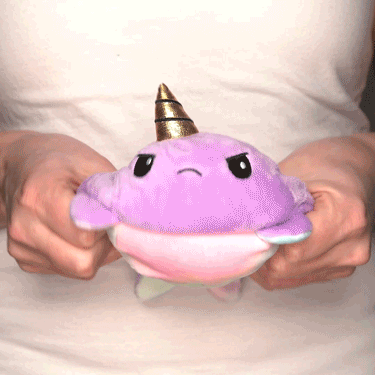 TeeTurtle Reversible Narwhal Plushie (Purple + Tie-Dye)