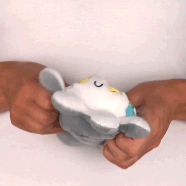 TeeTurtle Reversible Octopus Plushie (Gray + White Sparkle)