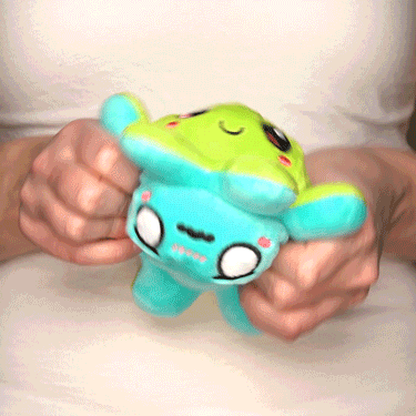 TeeTurtle Reversible Octopus Plushie (Aqua + Light Green)