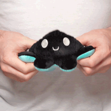TeeTurtle Reversible Octopus Plushie (Pastel + Black)