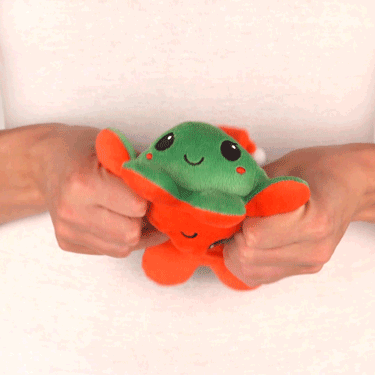 TeeTurtle Reversible Octopus Plushie (Santa Hat)