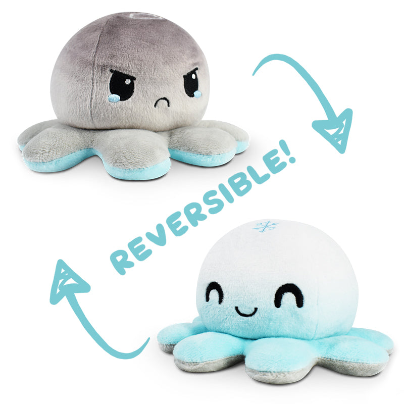 TeeTurtle Reversible Octopus Plushie (Cloud + Snowflake)