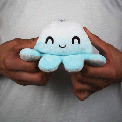 TeeTurtle Reversible Octopus Plushie (Cloud + Snowflake)