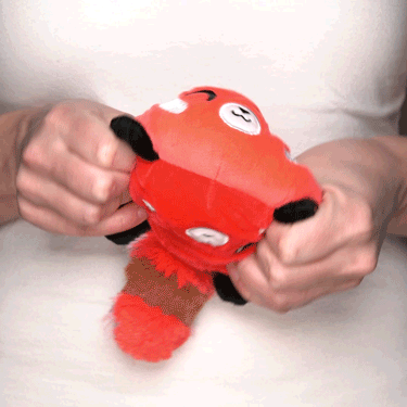TeeTurtle Reversible Red Panda Plushie (Red + Light Red)