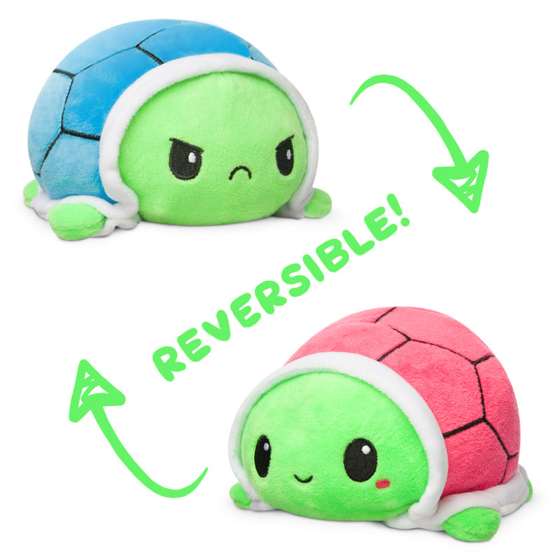 TeeTurtle Reversible Turtle Plushie (Blue Shell + Red Shell)